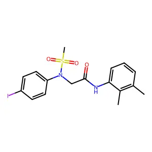 N-(2,3-dimethylphenyl)-2-(4-iodo-N-methylsulfonylanilino)acetamide structure