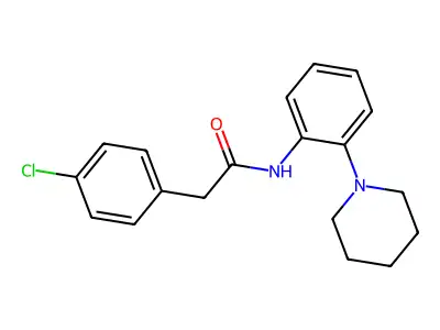 2-(4-chlorophenyl)-N-(2-piperidin-1-ylphenyl)acetamide structure