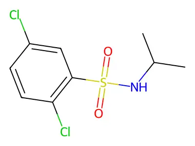 2,5-dichloro-N-propan-2-ylbenzenesulfonamide structure