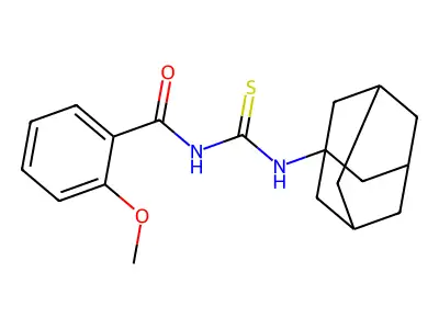 N-(1-adamantylcarbamothioyl)-2-methoxybenzamide structure