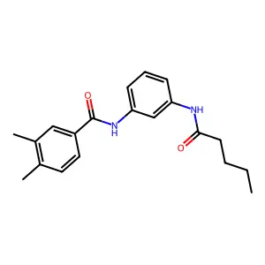 3,4-dimethyl-N-[3-(pentanoylamino)phenyl]benzamide structure
