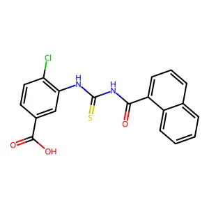 4-Chloro-3-{[(naphthalen-1-ylcarbonyl)carbamothioyl]amino}benzoic acid structure