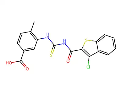 3-[[[[ CARBONYL]AMINO]THIOXOMETHYL]AMINO]-4-METHYL-BENZOICACID structure