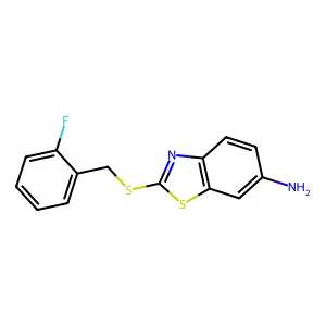 2-[(2-Fluorobenzyl)sulfanyl]-1,3-benzothiazol-6-amine structure
