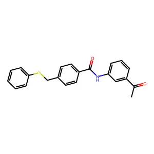 N-(3-acetylphenyl)-4-(phenylsulfanylmethyl)benzamide structure
