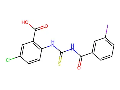 5-Chloro-2-[(3-iodobenzoyl)carbamothioylamino]benzoic acid structure