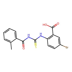 5-Bromo-2-[(2-methylbenzoyl)carbamothioylamino]benzoic acid structure