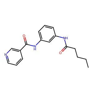 N-[3-(pentanoylamino)phenyl]pyridine-3-carboxamide structure
