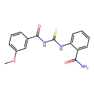 2-[(3-Methoxybenzoyl)carbamothioylamino]benzamide structure