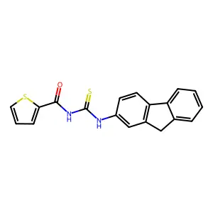 N-(9H-fluoren-2-ylcarbamothioyl)thiophene-2-carboxamide structure