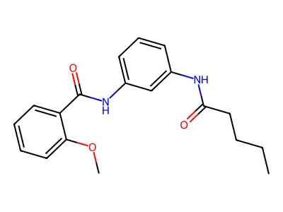 2-methoxy-N-[3-(pentanoylamino)phenyl]benzamide structure