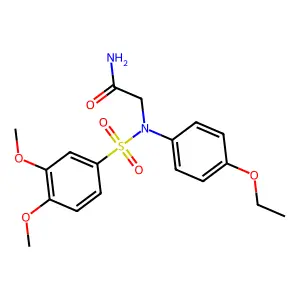2-(N-(3,4-dimethoxyphenyl)sulfonyl-4-ethoxyanilino)acetamide structure