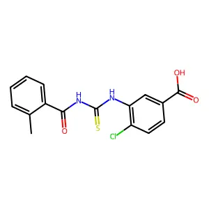 4-Chloro-3-({[(2-methylphenyl)carbonyl]carbamothioyl}amino)benzoic acid structure