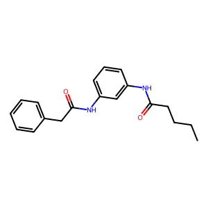 N-[3-[(2-phenylacetyl)amino]phenyl]pentanamide structure