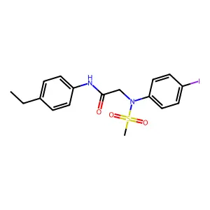 N-(4-ethylphenyl)-2-(4-iodo-N-methylsulfonylanilino)acetamide structure