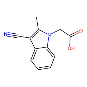 (3-Cyano-2-methyl-indol-1-yl)-acetic acid structure