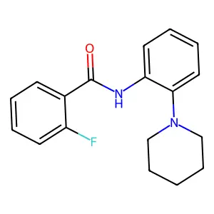 2-fluoro-N-(2-piperidin-1-ylphenyl)benzamide structure