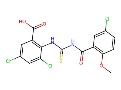 3,5-DICHLORO-2-[[[ AMINO]THIOXOMETHYL]AMINO]-BENZOICACID structure