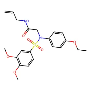 2-(N-(3,4-dimethoxyphenyl)sulfonyl-4-ethoxyanilino)-N-prop-2-enylacetamide structure