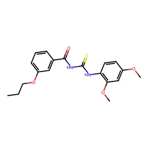 N-[(2,4-dimethoxyphenyl)carbamothioyl]-3-propoxybenzamide structure