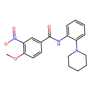 4-methoxy-3-nitro-N-(2-piperidin-1-ylphenyl)benzamide structure
