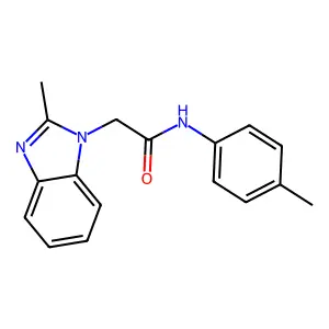 2-(2-methylbenzimidazol-1-yl)-N-(4-methylphenyl)acetamide structure