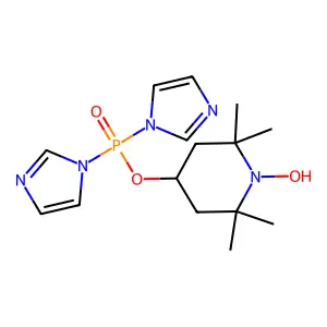 4-Di(imidazol-1-yl)phosphoryloxy-1-hydroxy-2,2,6,6-tetramethylpiperidine structure