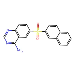 4-Quinazolinamine, 6-(2-naphthalenylsulfonyl)- structure
