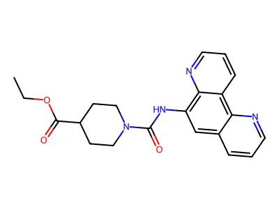 Ethyl 1-(1,7-phenanthrolin-6-ylcarbamoyl)piperidine-4-carboxylate structure