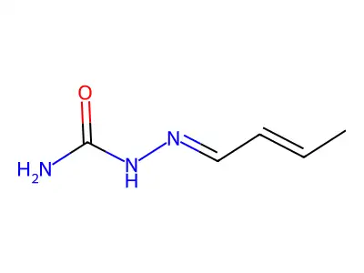 Crotonaldehyde, semicarbazone structure
