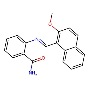 2-[(2-Chloro-5-nitrophenyl)methylideneamino]benzonitrile structure