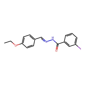N-[(4-Ethoxyphenyl)methylideneamino]-3-iodo-benzamide structure