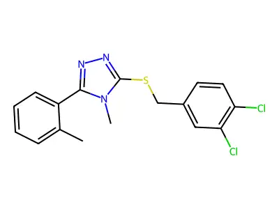 3-[(3,4-dichlorobenzyl)sulfanyl]-4-methyl-5-(2-methylphenyl)-4H-1,2,4-triazole structure