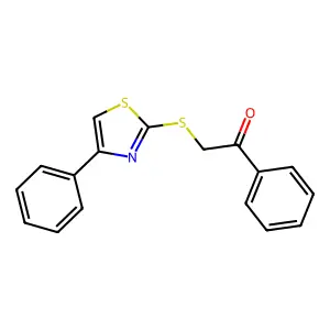 1-Phenyl-2-[(4-phenyl-1,3-thiazol-2-yl)sulfanyl]ethanone structure