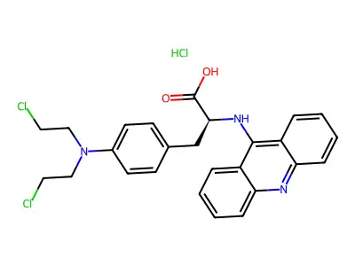 Sarcolysine acridine structure
