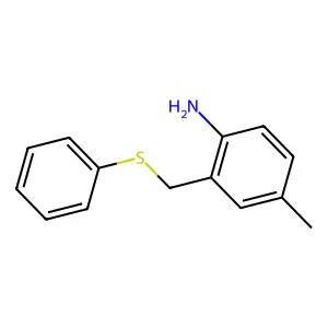 4-Methyl-2-[(phenylsulfanyl)methyl]aniline structure