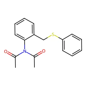 N-Acetyl-N-{2-[(phenylsulfanyl)methyl]phenyl}acetamide structure