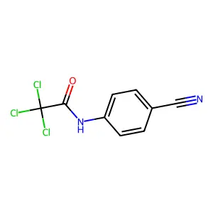 2,2,2-trichloro-N-(4-cyanophenyl)acetamide structure