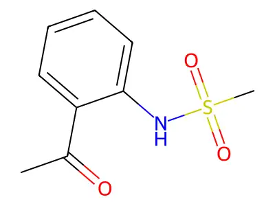 N-(2-acetylphenyl)methanesulfonamide structure
