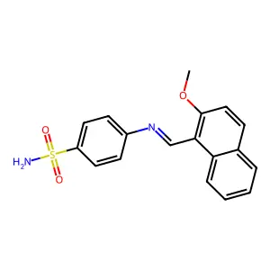 4-[(2-Methoxynaphthalen-1-yl)methylideneamino]benzenesulfonamide structure