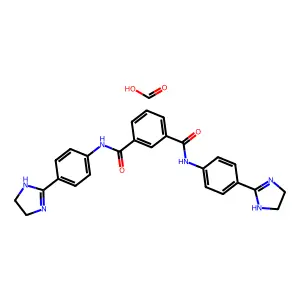 Isophthalanilide,4''-di-2-imidazolin-2-yl-, diformate structure