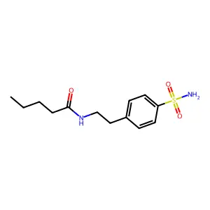 N-[2-(4-sulfamoylphenyl)ethyl]pentanamide structure