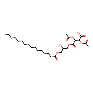(2-Hydroxy-3-((1-oxohexadecyl)oxy)propyl) hydrogen 2,3-diacetoxysuccinate structure