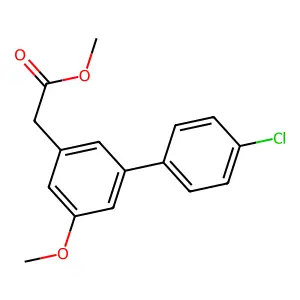 3-Biphenylacetic acid, 4'-chloro-5-methoxy-, methyl ester structure