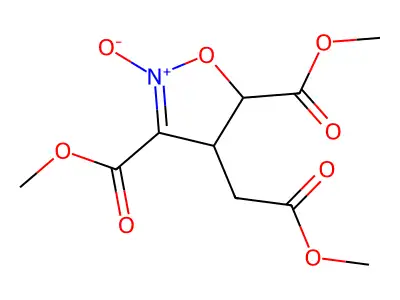 4-(2-Methoxy-2-oxoethyl)-3,5-bis(methoxycarbonyl)-4,5-dihydroisoxazole 2-oxide structure