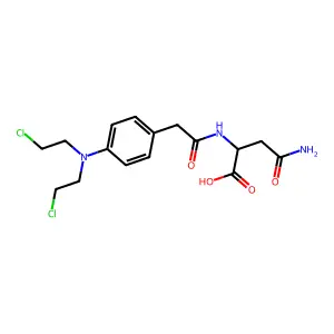 L-Asparagine, N2-[[4-[bis(2-chloroethyl)amino]phenyl]acetyl]- structure