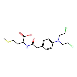 L-Methionine, N-((4-(bis(2-chloroethyl)amino)phenyl)acetyl)- structure