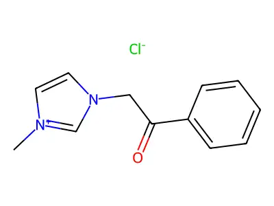2-(3-Methylimidazol-3-ium-1-yl)-1-phenylethanone;chloride structure