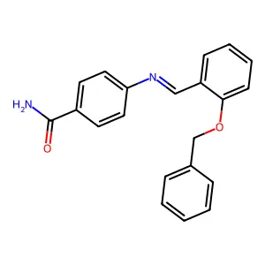 4-[(E)-{[2-(Benzyloxy)phenyl]methylidene}amino]benzamide structure