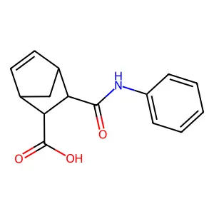 3-(N-Phenylcarbamoyl)-5-norbornene-2-carboxylic acid structure